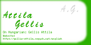 attila gellis business card